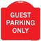 Signmission Designer Series Guest Parking Only, Red & White Heavy-Gauge Aluminum Sign, 18" x 18", RW-1818-9972 A-DES-RW-1818-9972 - alternate 1